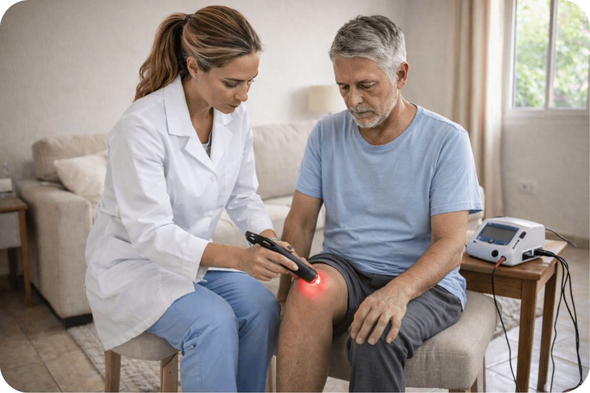 Fisioterapia domiciliar em Cuiabá com atendimento profissional a paciente idosa